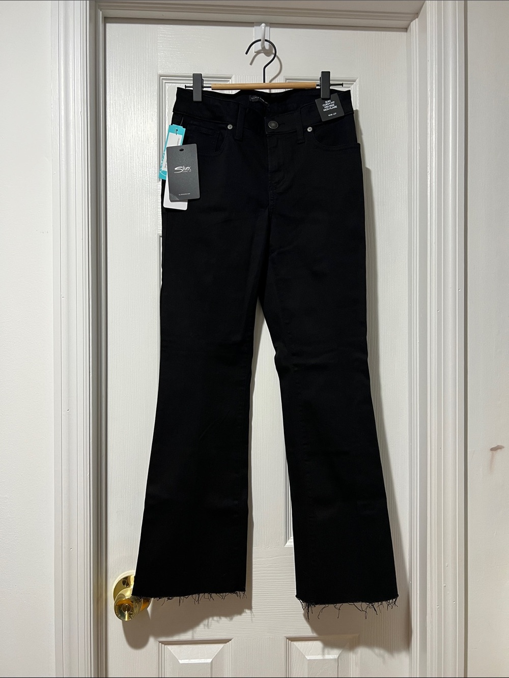 Silver Jeans Black High-Rise Wide Leg Flare Jeans